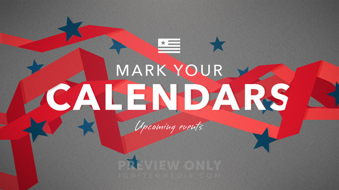 patriotic ribbons - mark you calendars