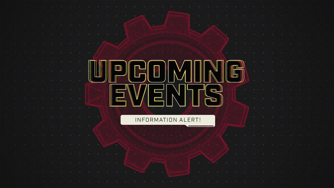 retro wireframe vbs - upcoming events