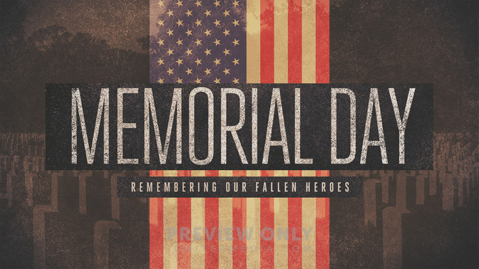 memorial day flag and graves - memorial day