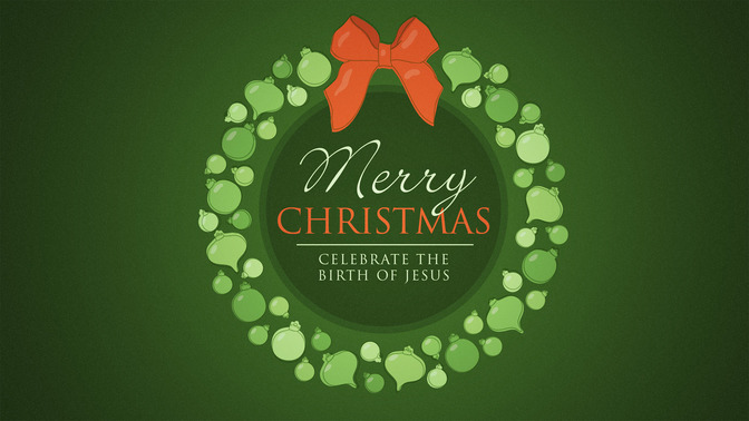 ornament wreath - merry christmas