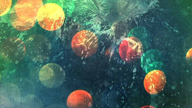 lights grunge - green yellow