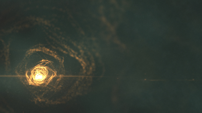 underwater particles - yellow