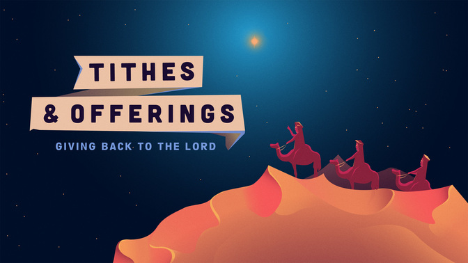 illustrated nativity - tithes and offerings