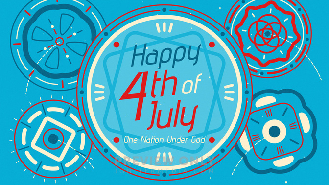 abstract fireworks - happy 4th of july