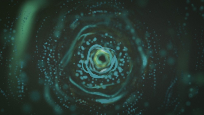 molecular swirl - blue
