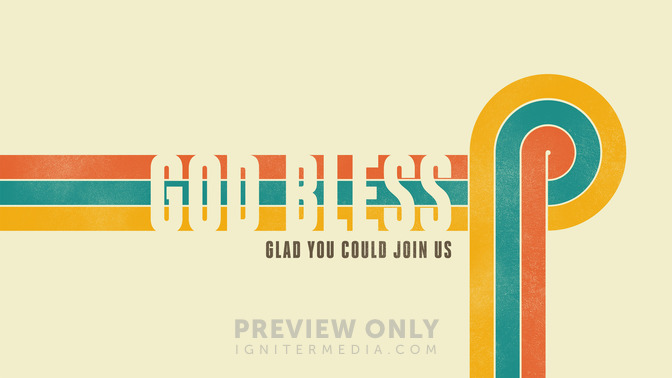 retro stripes - god bless