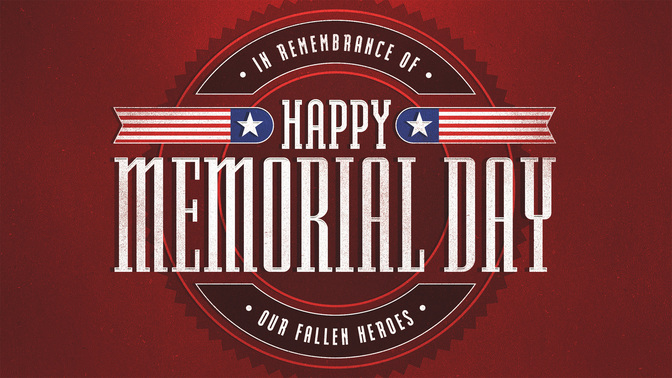 patriotic badge - happy memorial day