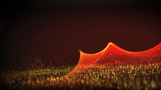 particle flow - warm