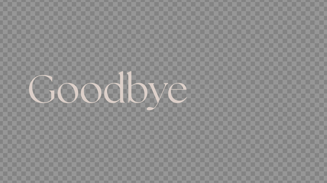 salt + light - goodbye
