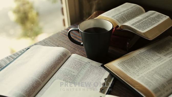 Morning Coffee And Bible - Stock Videos | Menary Studio