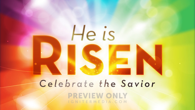 colorful - he is risen