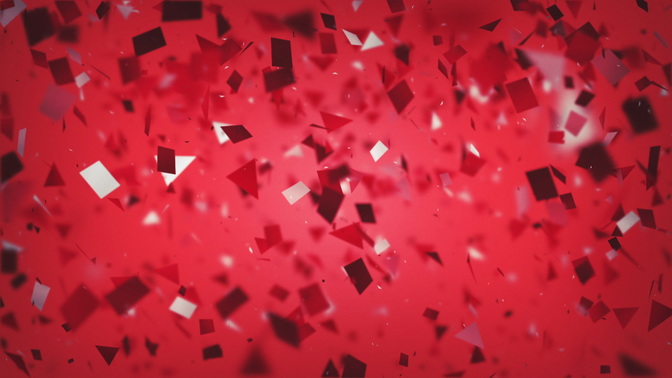 confetti - red