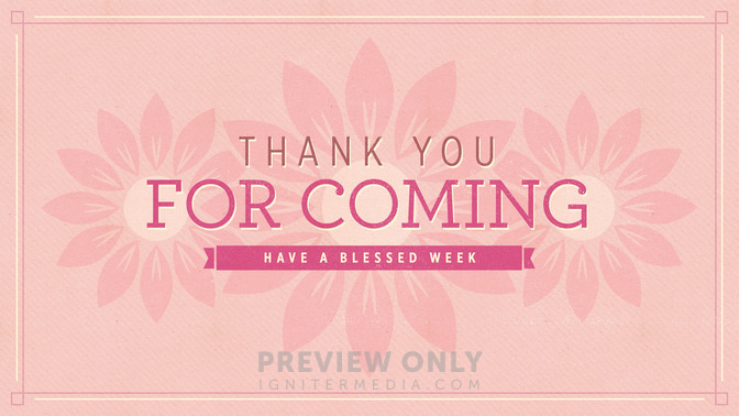 pink flowers - thank you for coming