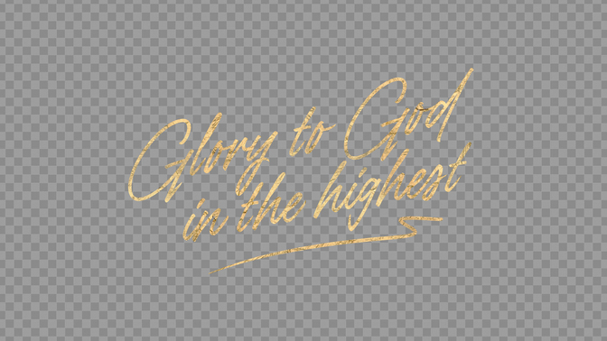 advent type - glory to god in the highest