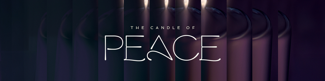 gradient glass - the candle of peace