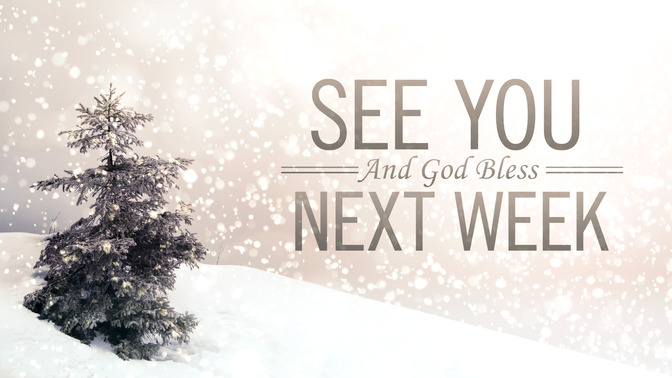 snowy tree - see you next week