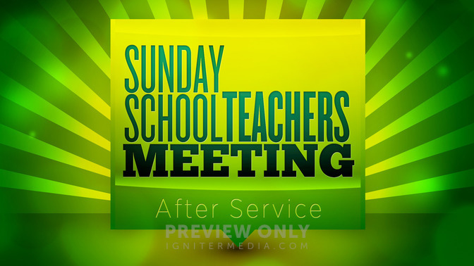 sunday school teachers meeting