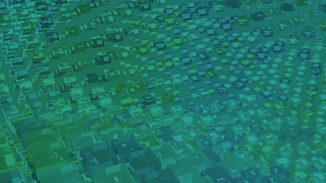 cube wave - 3 green