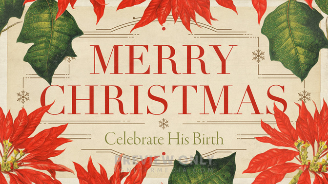 christmas botanical - merry christmas
