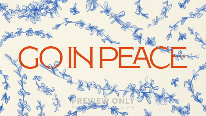floral sketch - go in peace