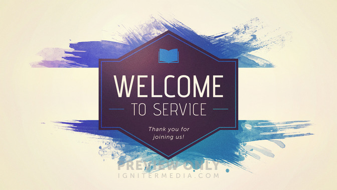 easter watercolor - welcome to service