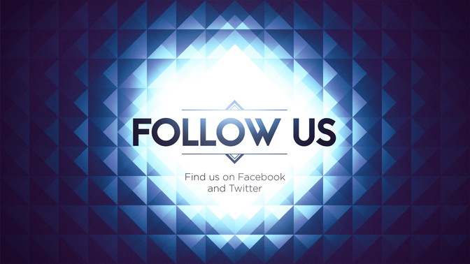 glowing pyramids - follow us