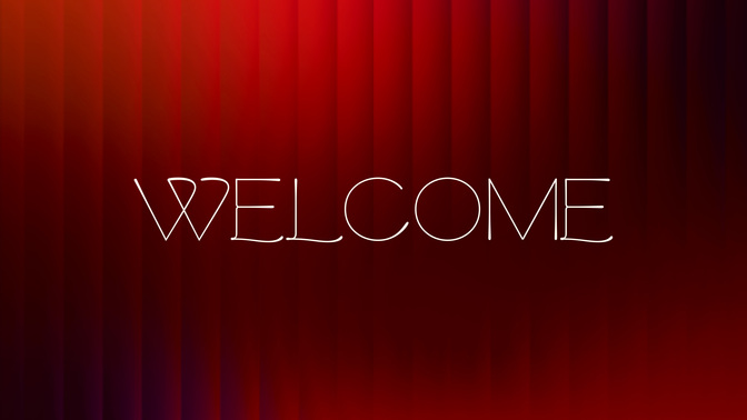 gradient glass - welcome