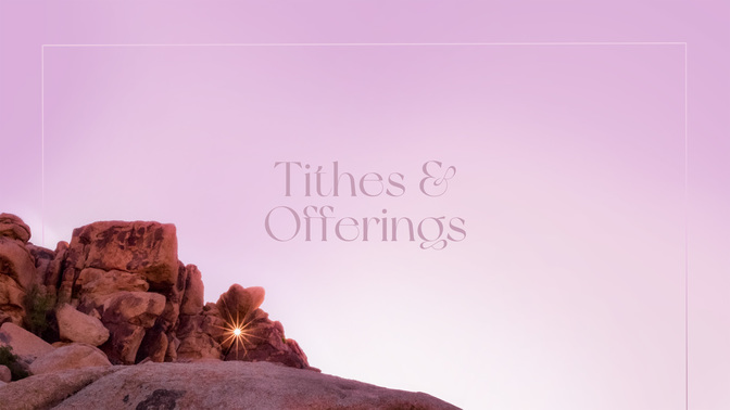 desert pink - tithes and offerings