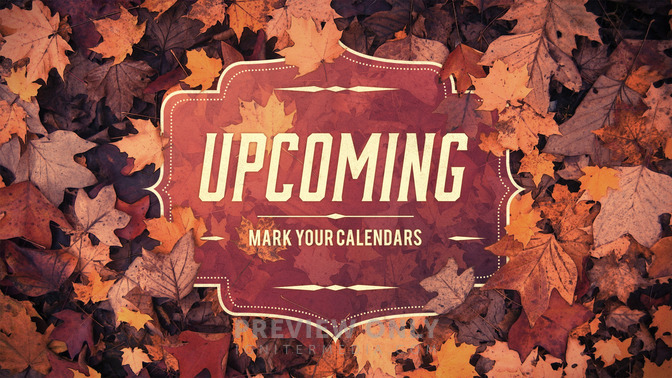 autumn foliage - upcoming