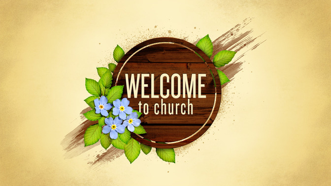 spring flowers and leaves - welcome