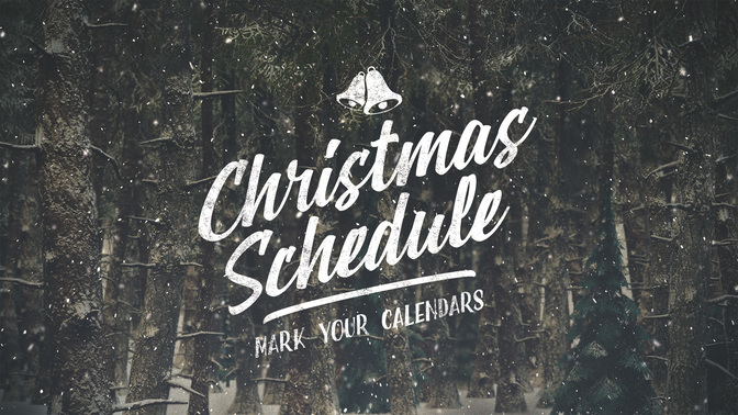 christmas schedule