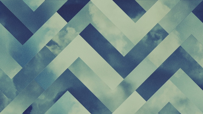 chevron skies - blue