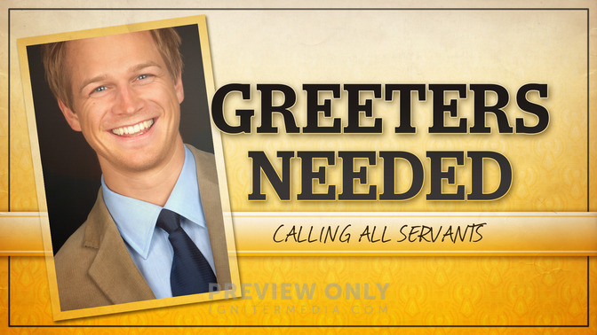 greeters needed