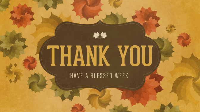 autumn leaves - thank you
