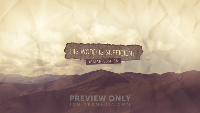 his word is sufficient