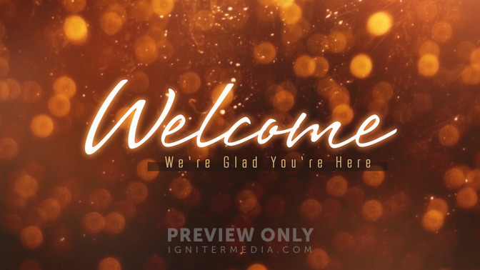 gold bokeh - welcome