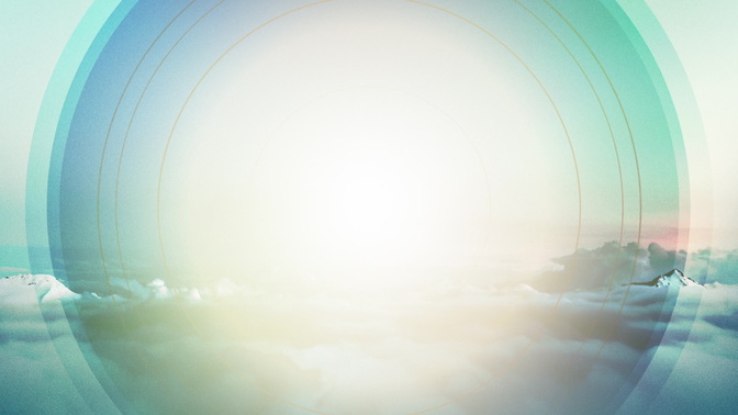 horizon cloud circles - bright
