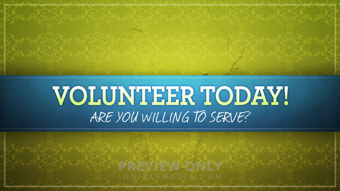 volunteer today