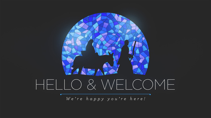 stained glass - hello & welcome