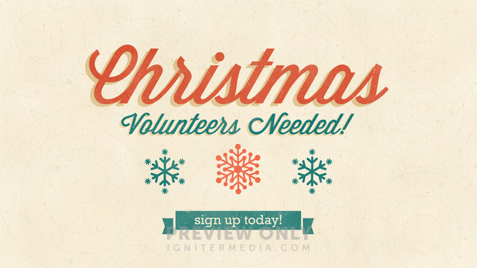 christmas volunteers needed