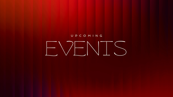 gradient glass - upcoming events
