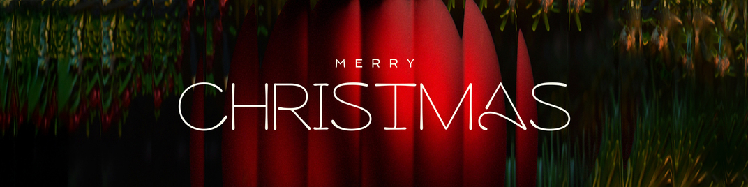 gradient glass - merry christmas