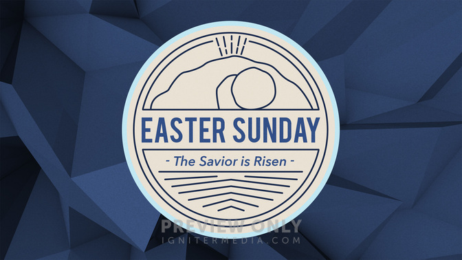 low poly - easter sunday