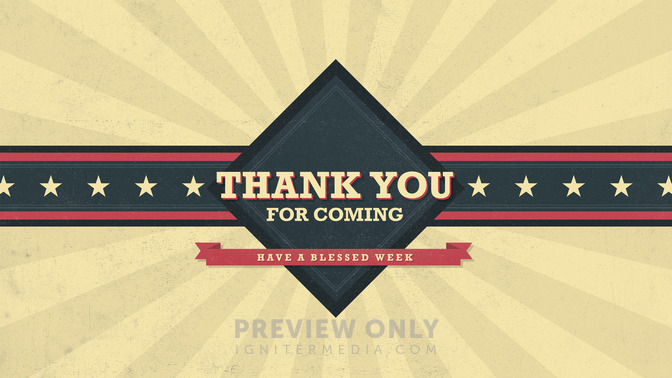 stars and stripes - thank you for coming