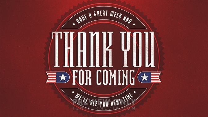patriotic badge - thank you for coming