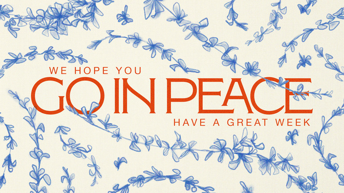 floral sketch - go in peace