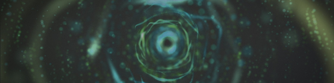 molecular swirl - blue