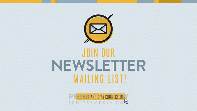 join our newsletter mailing list