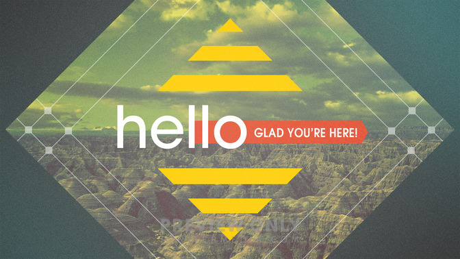 "Horizons - Hello" is a Title Still containing a Title Layout and two unique Content Layouts. Download Jpegs in both 16:9 (widescreen) and 4:3 (standard) format or PowerPoint presentations ready for your bullet points. Take full creative control and download the layered Photoshop file (PSD).