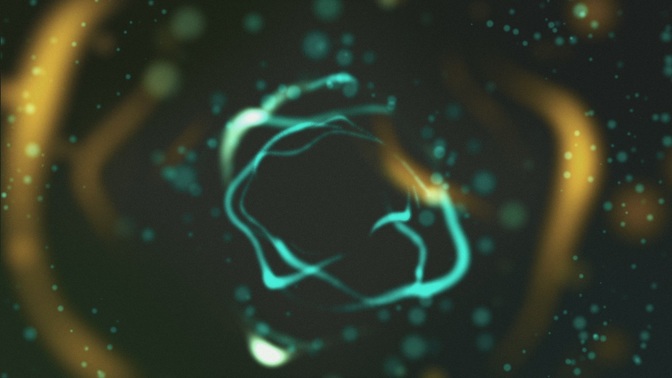 molecular swirl - orange